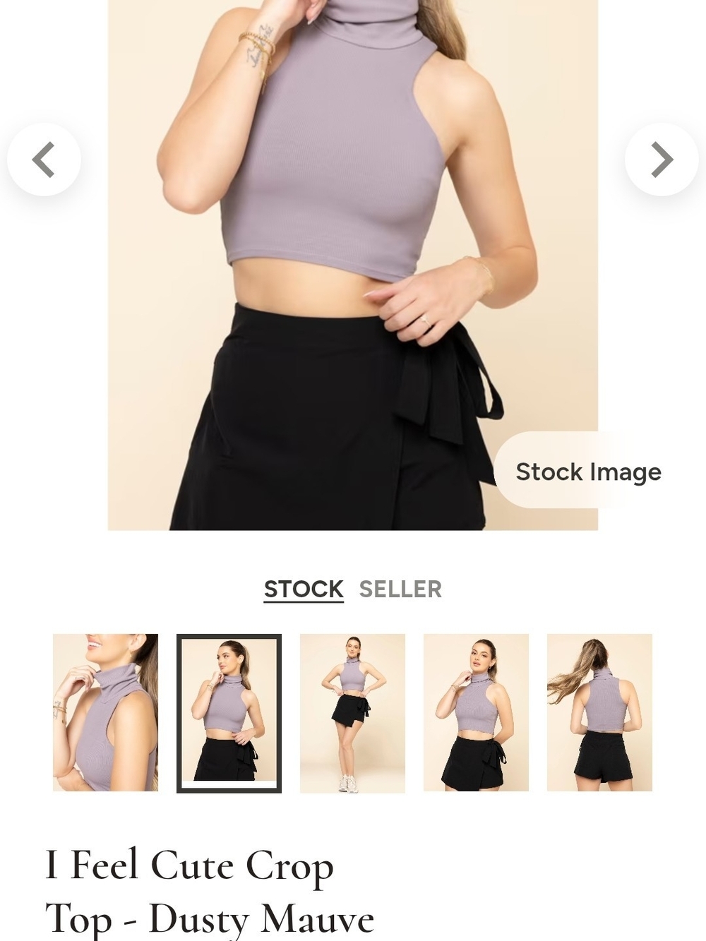 Popflex I Feel Cute Crop Top NWOT Color Dusty Mauve